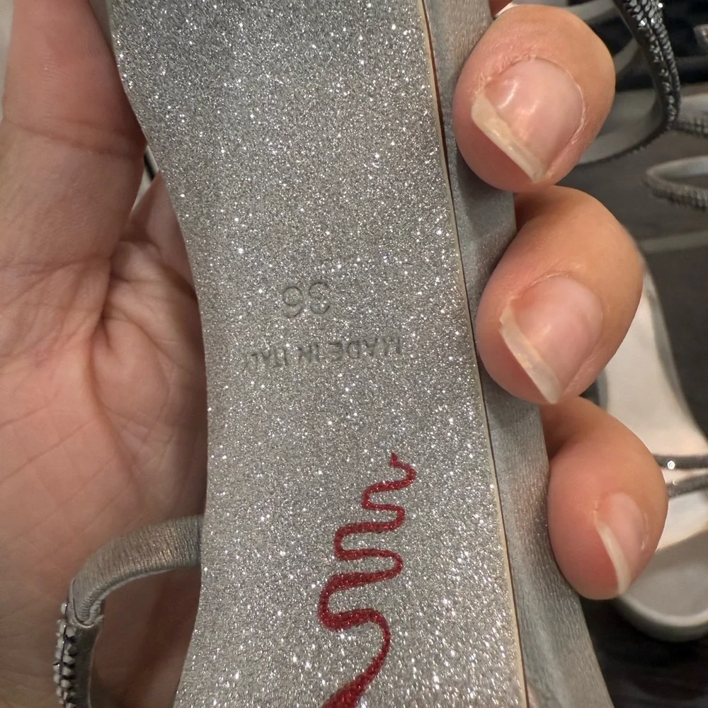 Rene Caovilla MARGOT SILVER PLATFORM SANDAL 120 - Picture 7 of 11